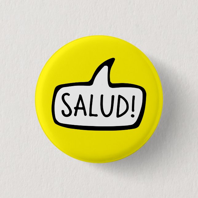 Salud! Breton Greeting Hello, Brittany, Brezhoneg Button (Front)