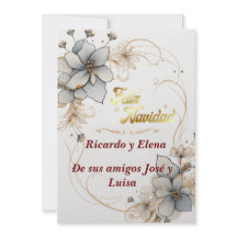 Saludo Merry Christmas elegant and delicate