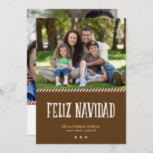 Saludo militar de la Navidad de Brown Holiday Card