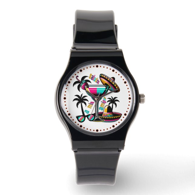 saludos a mis amigos - greetings to my friends watch (Front)
