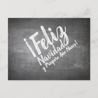 Saludos De Navidad en La Pizarra Holiday Postcard