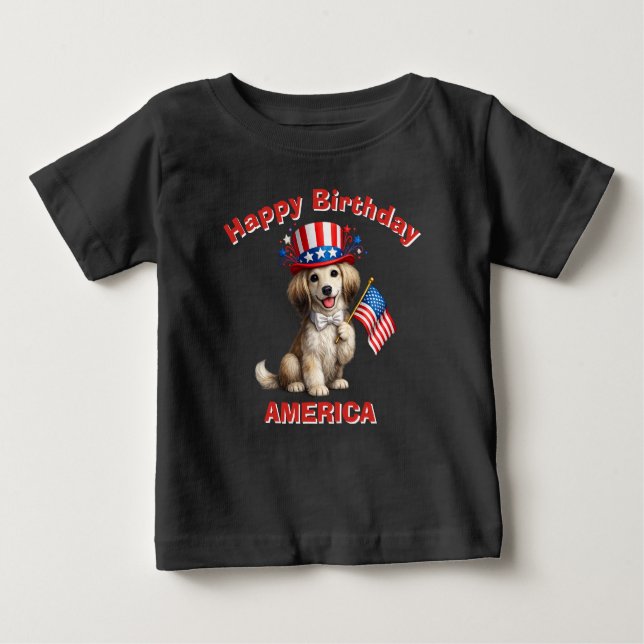 Saluki (2aa) Patriotic Kid T-Shirt (Front)