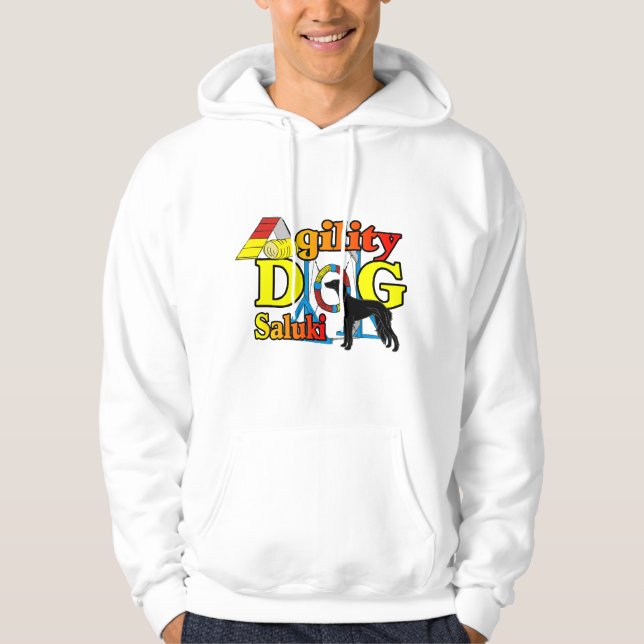Saluki Agility Gifts Hoodie (Front)