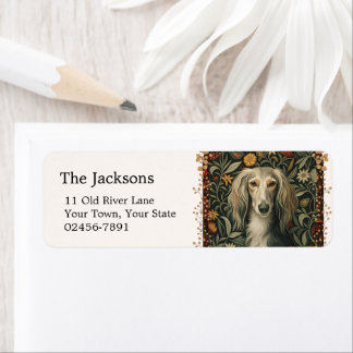 Saluki Arabian or Persian Hound Vintage Label