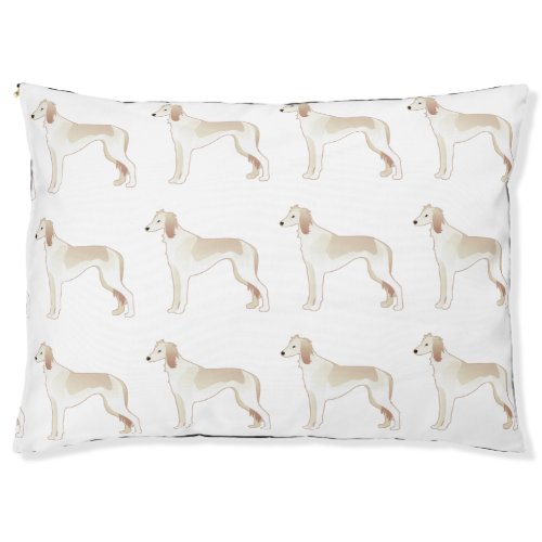 Saluki Basic Dog Breed Illustration Silhouette Pet Bed