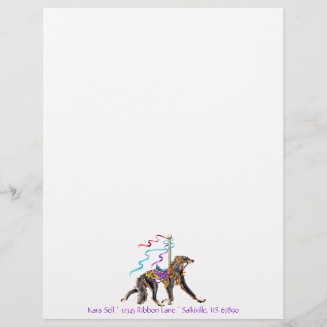Saluki Carousel Black & Tan Letterhead (Front)
