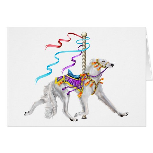 Saluki Carousel White (Front Horizontal)
