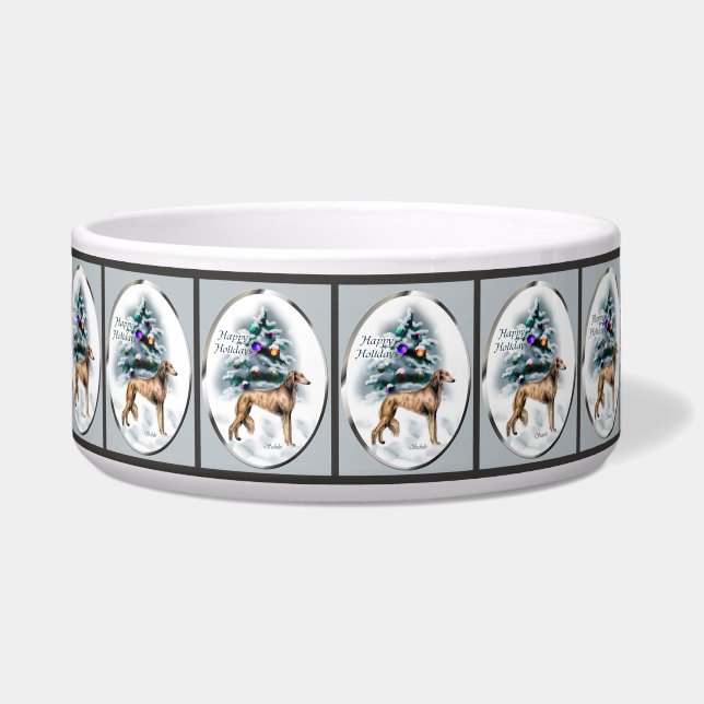 Saluki Christmas  Bowl (Front)
