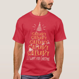 Saluki Christmas Dog breed Christmasree boy T-Shirt