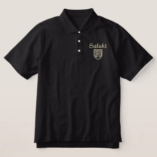 Saluki Dad Gifts Embroidered Polo Shirt