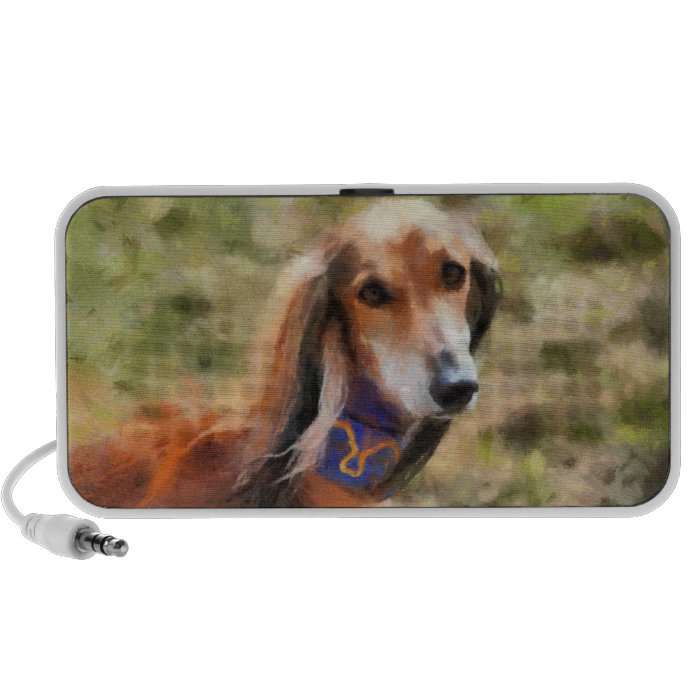 Saluki Dog Painting Doodle Speaker