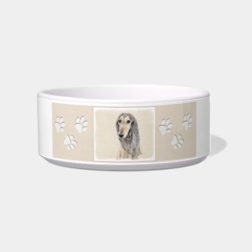 Saluki Fawn Painting _ Cute Original Dog Art Bowl
