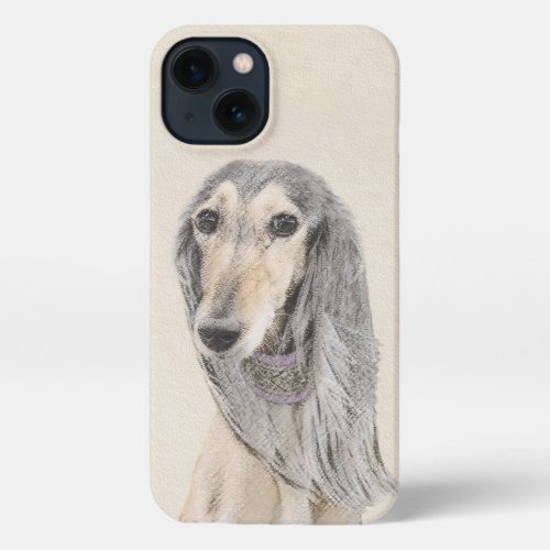 Saluki Fawn Painting _ Cute Original Dog Art iPhone 13 Case