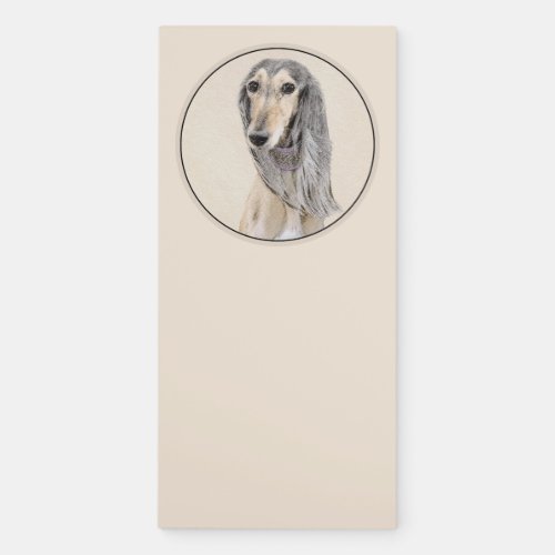 Saluki Fawn Painting _ Cute Original Dog Art Magnetic Notepad
