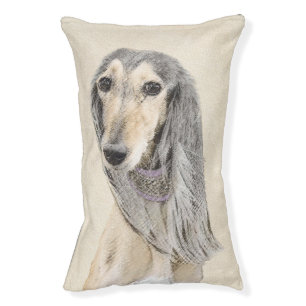 Saluki (Fawn) Painting - Cute Original Dog Art Pet Bed