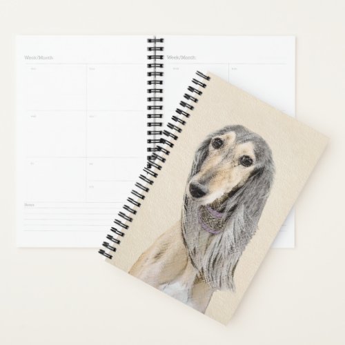 Saluki Fawn Painting _ Cute Original Dog Art Planner