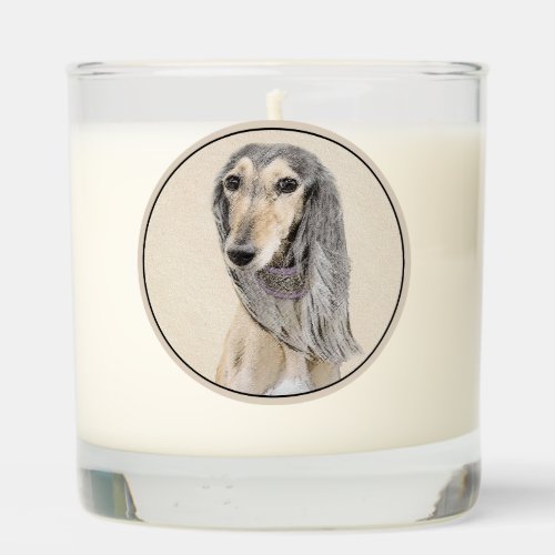 Saluki Fawn Painting _ Cute Original Dog Art Scented Candle