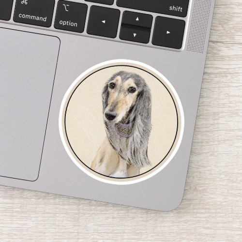 Saluki Fawn Painting _ Cute Original Dog Art Sticker