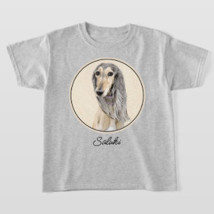 Saluki (Fawn) Painting - Cute Original Dog Art T-Shirt