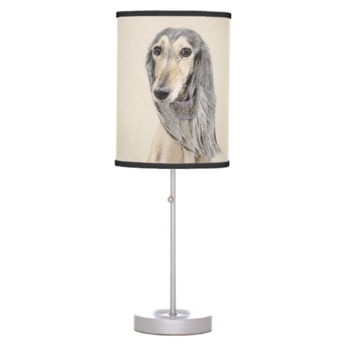 Saluki Fawn Painting _ Cute Original Dog Art Table Lamp