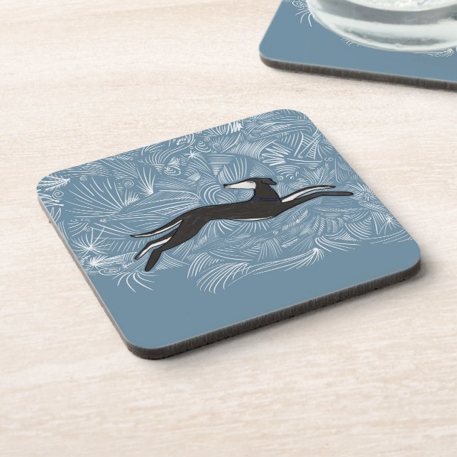 Saluki Greyhound  Beverage Coaster (Left Side)