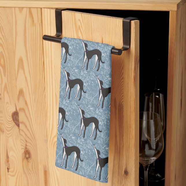 Saluki Greyhound  Kitchen Towel (Thirds Fold)