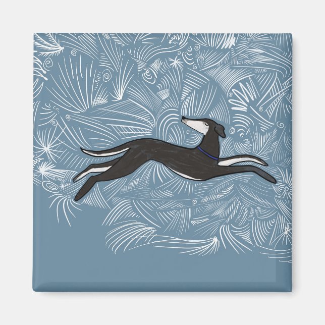 Saluki Greyhound  Magnet (Front)