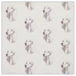 Saluki Head Dog Art Fabric