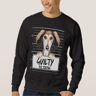 Saluki Mugshot Guilty Dog Sweatshirt