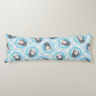 Saluki Painting Silver Feathered Original Dog Art Body Pillow