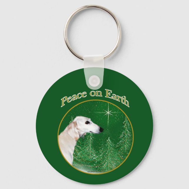 Saluki Peace Keychain (Front)
