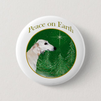 Saluki Peace Pinback Button