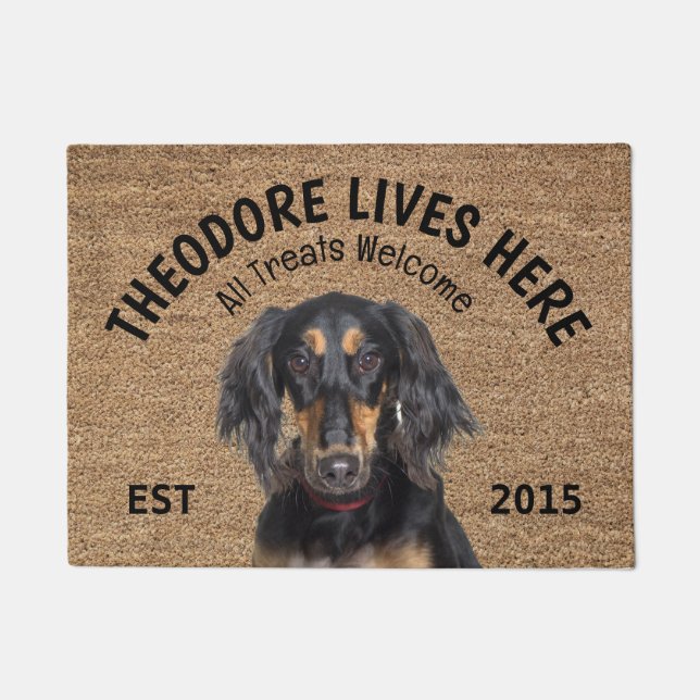 Saluki Personalized Dog Lover Doormat (Front)