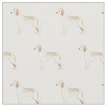 Saluki Sight Hound Silhouette Tiled - Basic Fabric