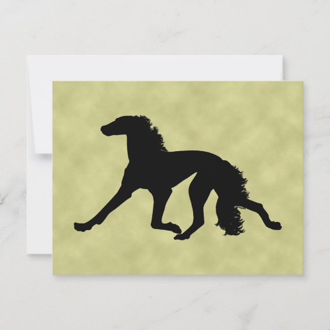 Saluki Silhouette Invitation (Front)
