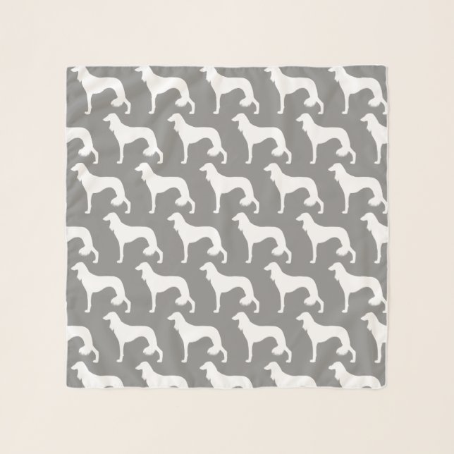 Saluki Silhouettes Pattern Scarf (Front)