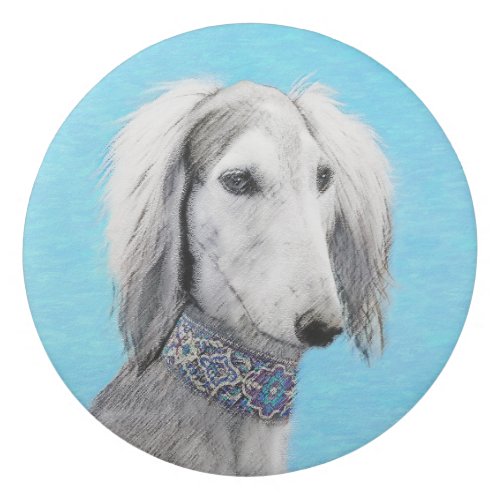 Saluki Silver Painting _ Cute Original Dog Art Eraser