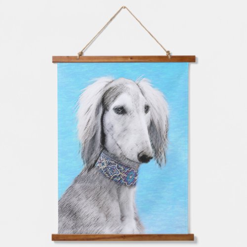 Saluki Silver Painting _ Cute Original Dog Art Hanging Tapestry
