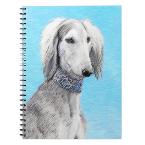Saluki Silver Painting _ Cute Original Dog Art Notebook