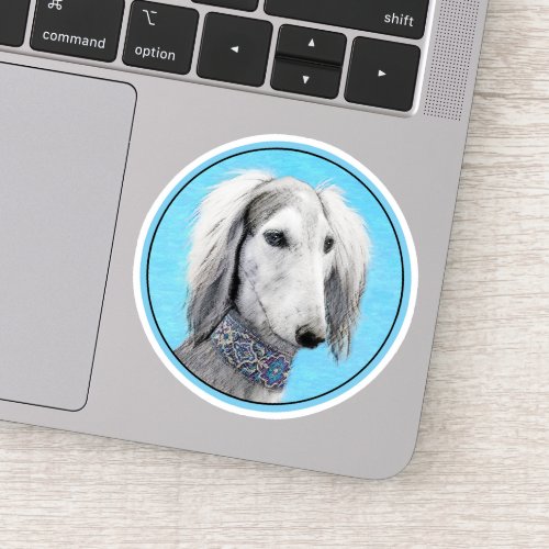 Saluki Silver Painting _ Cute Original Dog Art Sticker