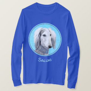 Saluki (Silver) Painting - Cute Original Dog Art T-Shirt