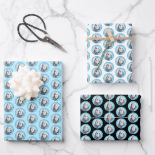 Saluki (Silver) Painting - Cute Original Dog Art Wrapping Paper Sheets