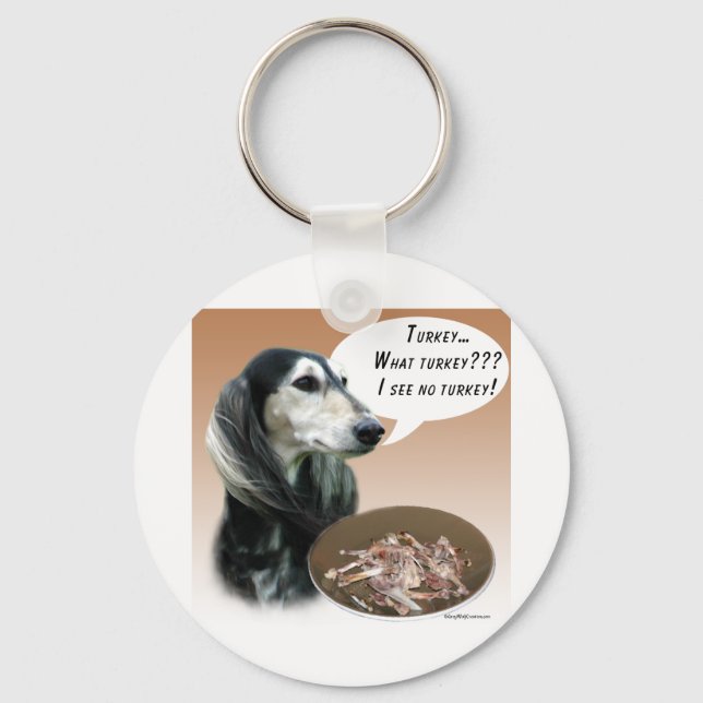 Saluki Turkey Keychain (Front)