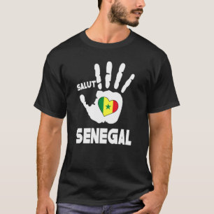 Salut Senegal With Selegalese Flag In A Heart Love T-Shirt