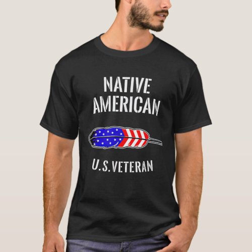 Salute a Native American Indian Hero US Veteran He T_Shirt