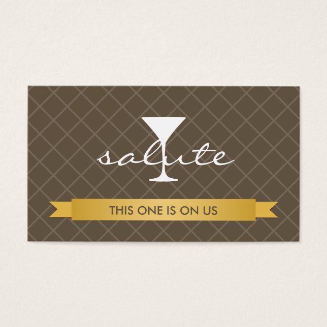 Salute alcoholic drink ticket party event voucher (Front)