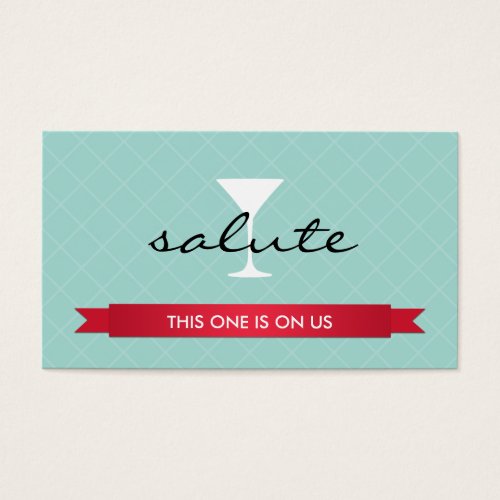 Salute alcoholic drink ticket party event voucher business cards
