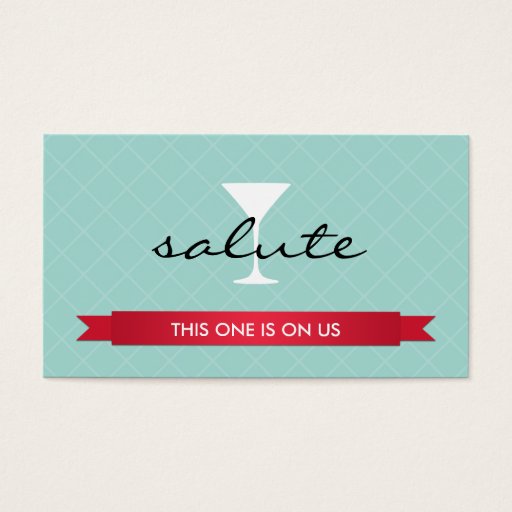 Customizable Salute alcoholic drink ticket party event voucher business cards