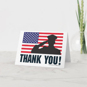 Salute Letterpress Thank You Card