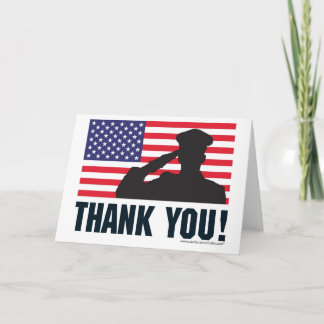 Salute Letterpress Thank You Card